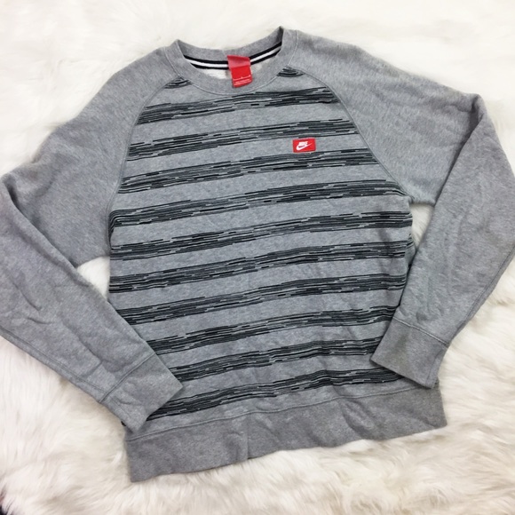 Nike Other - NIKE Men’s Striped Grey Sweater